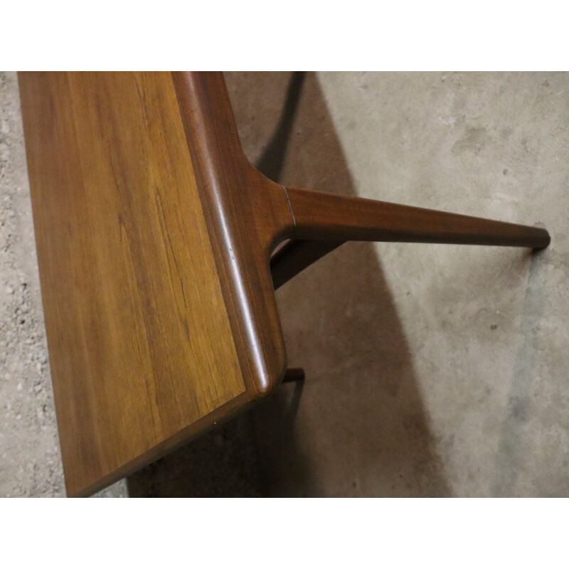 Scandinavian extensible teak dining table Samcom 1960