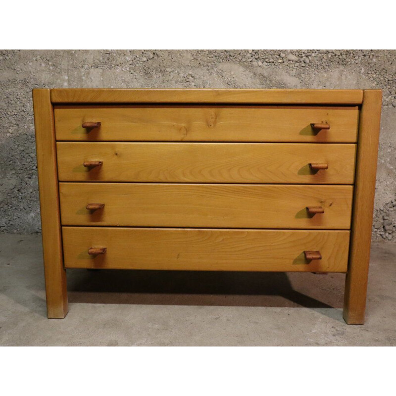 Vintage solid elm chest of drawers by house Regain