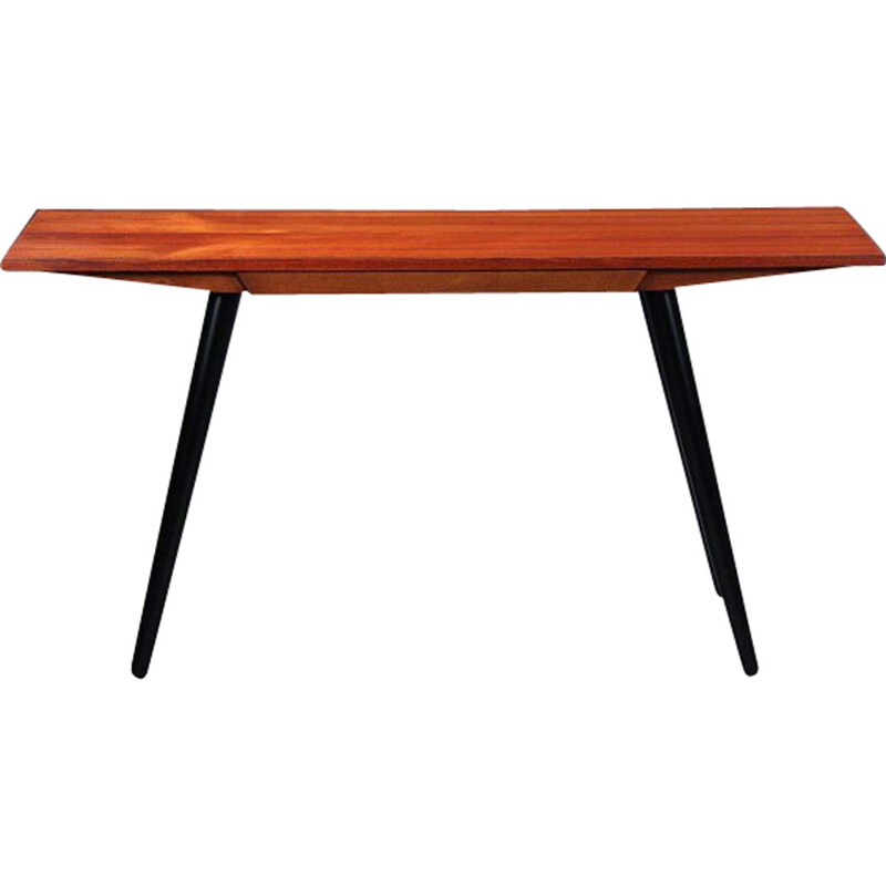 Scandinavian desk in teak and black legs, Erik ANDERSEN - 1970s