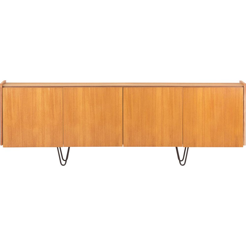 Vintage minimalist sideboard in blond teak, 1960s