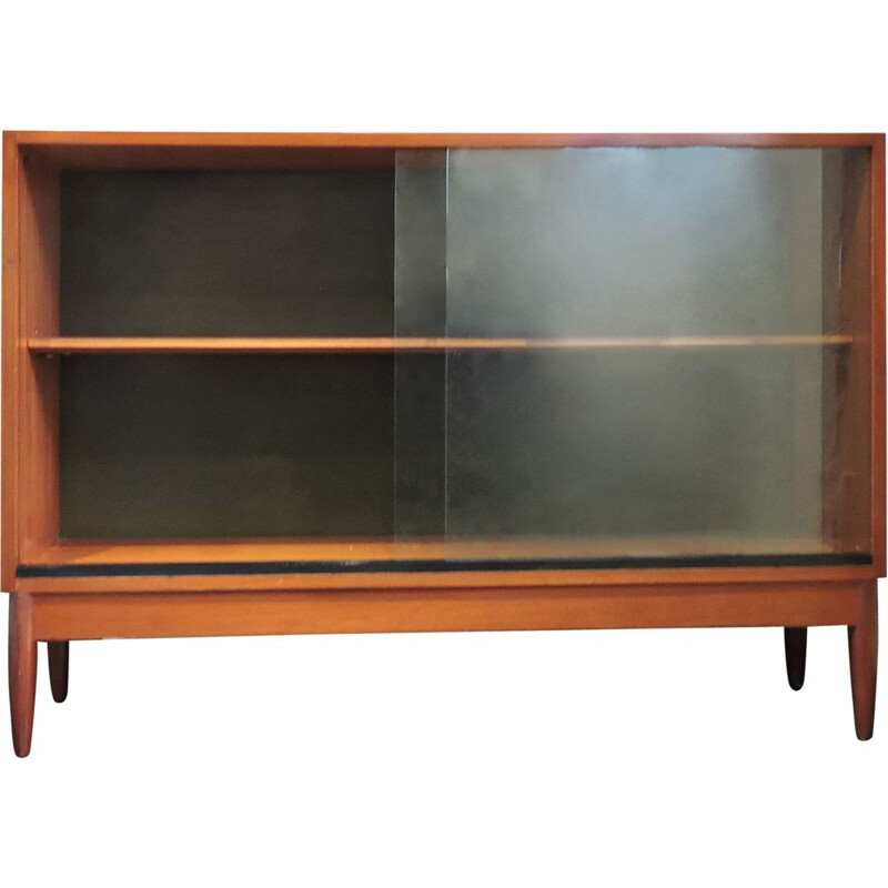 Vintage sideboard with Two Door Glass Fronted Afrormosia by Greaves & Thomas, 1960s