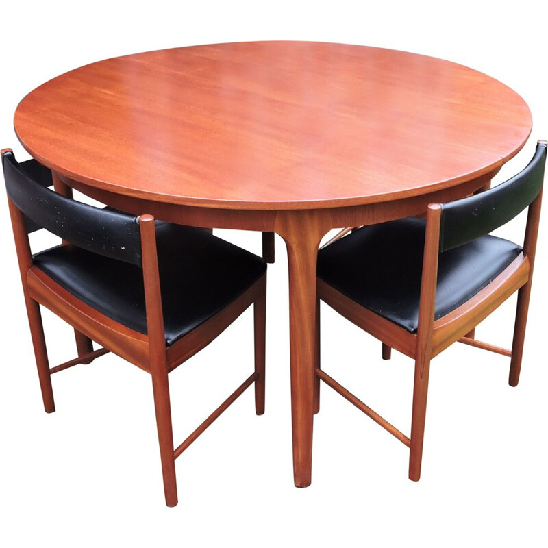 Vintage Dining set with Table and Four Chairs by McIntosh, 1960s