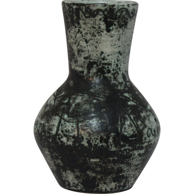 Paris vase in green ceramic, Jacques BLIN - 1950s 