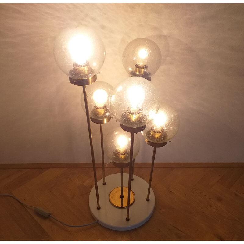 Lámpara de pie Vintage Sputnik de Kamenicky Senov, 1970