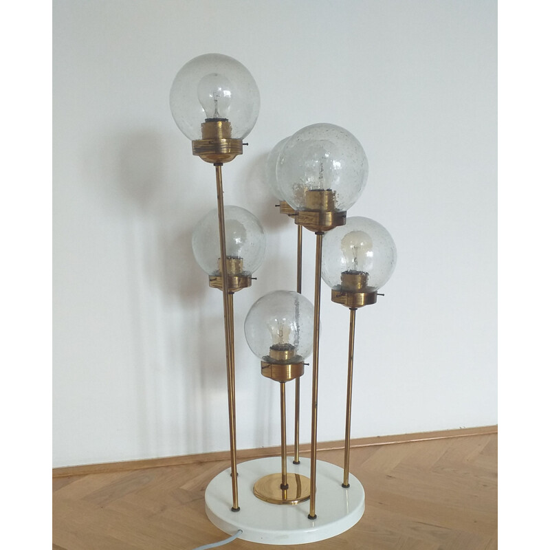 Lámpara de pie Vintage Sputnik de Kamenicky Senov, 1970