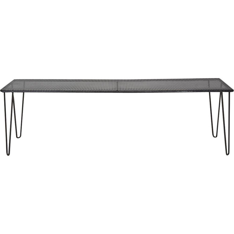 Vintage Black metal console bench 1960