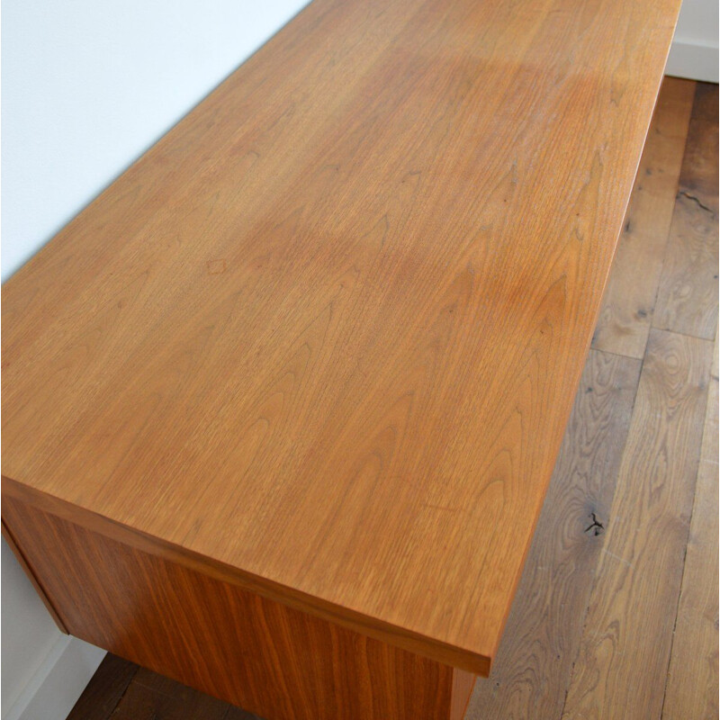 Large vintage teak desk 1960s