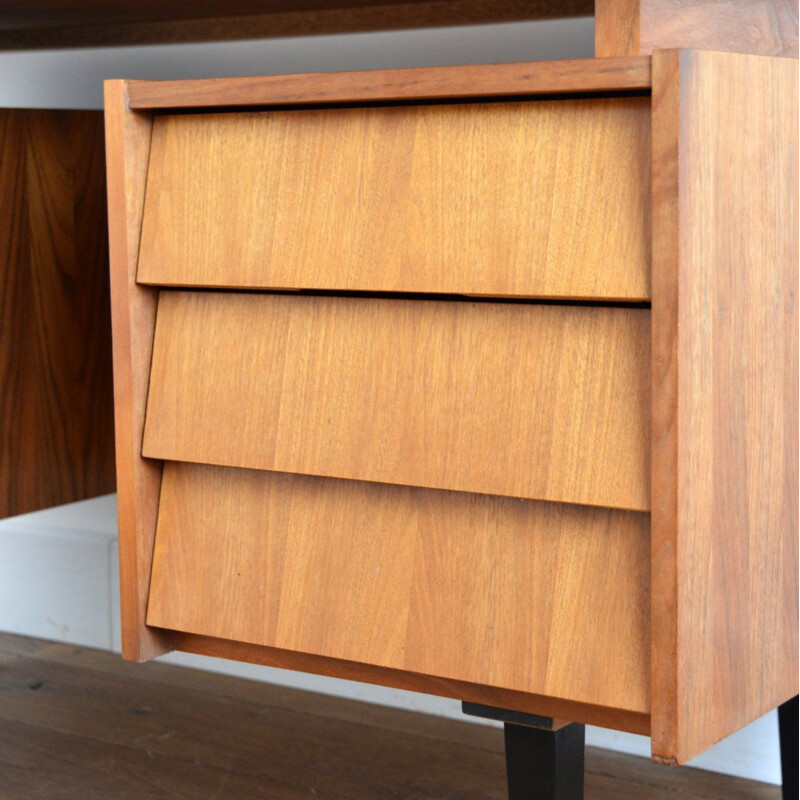 Large vintage teak desk 1960s