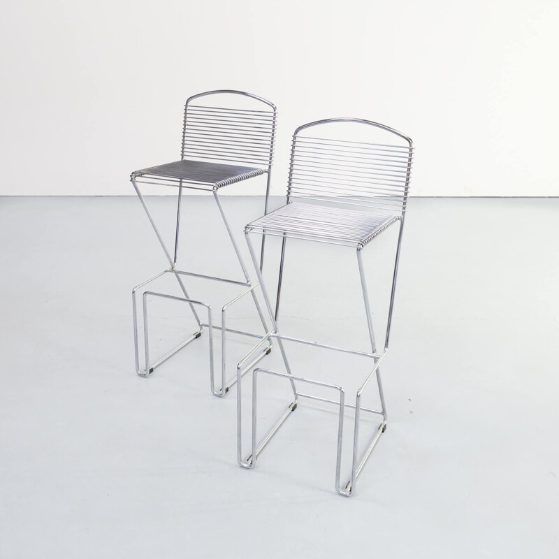 Ensemble de 2 tabourets de bar vintage de Till Behrens pour Schlubach, 1980