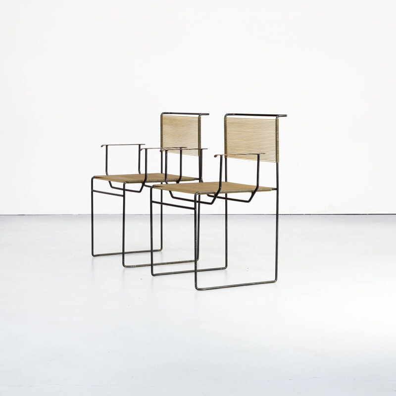 Set of 4 vintages chairs "Spaghetti" by Giandomenico Belotti for Fly Line, 1970s