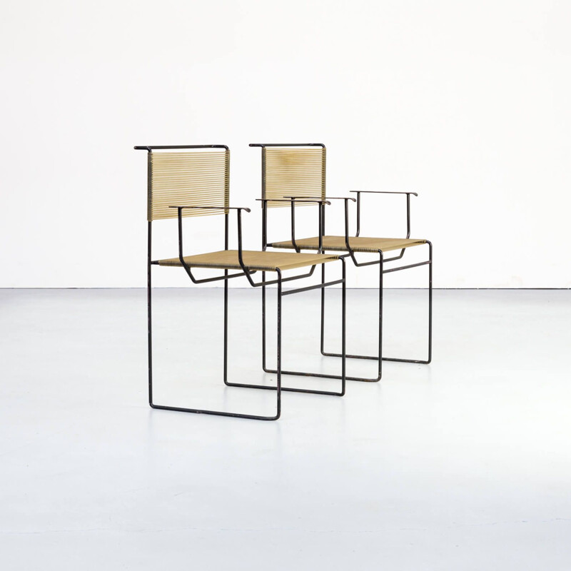 Ensemble de 4 chaises "Spaghetti" vintage de Giandomenico Belotti pour Fly Line, 1970