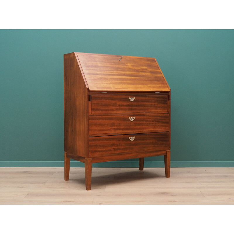 Vintage mahogany secretary, 1960-70s