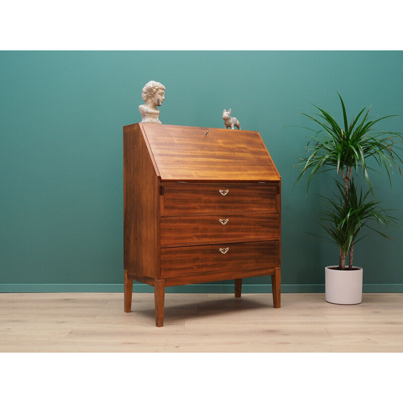 Vintage mahogany secretary, 1960-70s