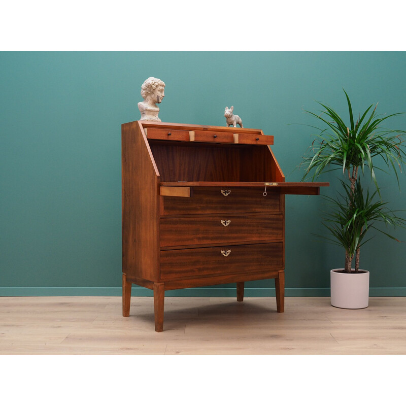 Vintage mahogany secretary, 1960-70s