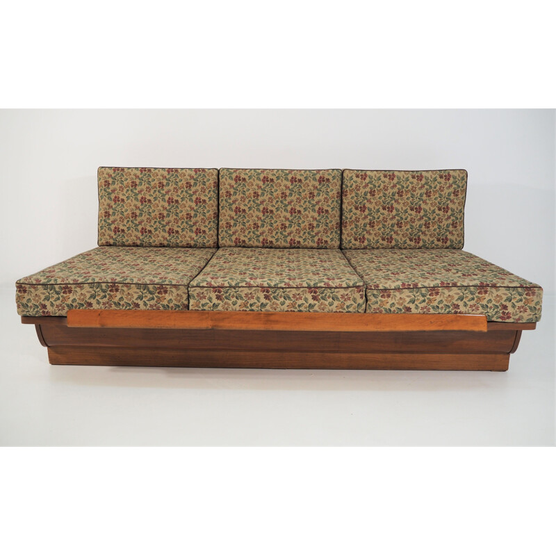 Vintage art Deco Sofa Bed by Jindřich Halabala for UP Závody, 1950s