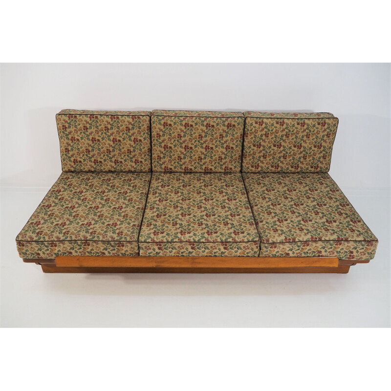 Vintage art Deco Sofa Bed by Jindřich Halabala for UP Závody, 1950s