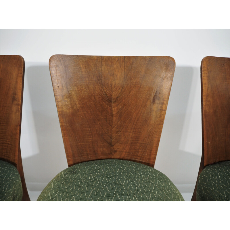 Set of 4 vintage Art Deco dining chairs by Jindřich Halabala for Thonet