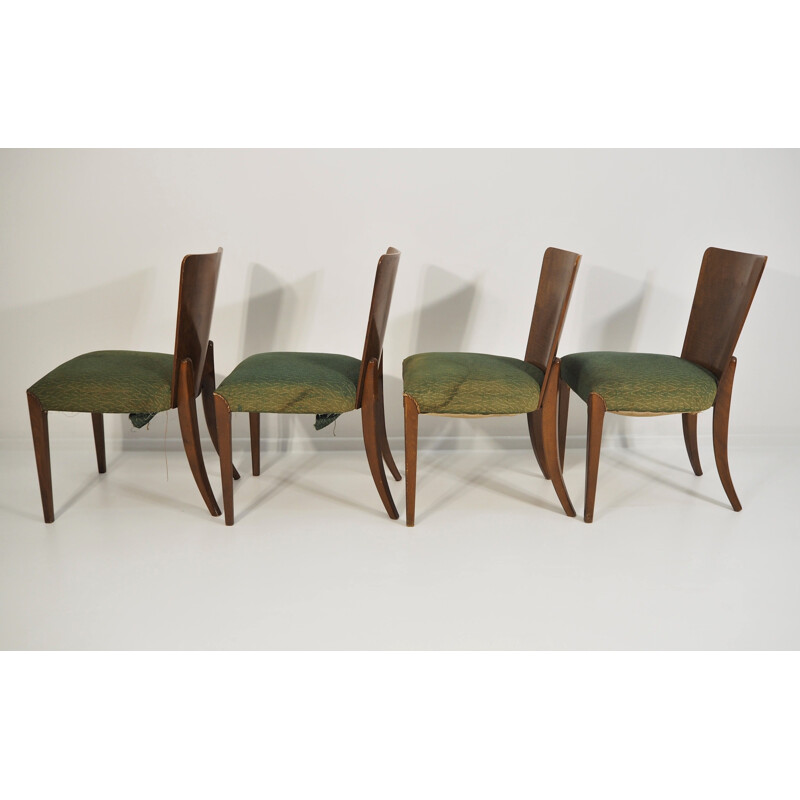 Set of 4 vintage Art Deco dining chairs by Jindřich Halabala for Thonet