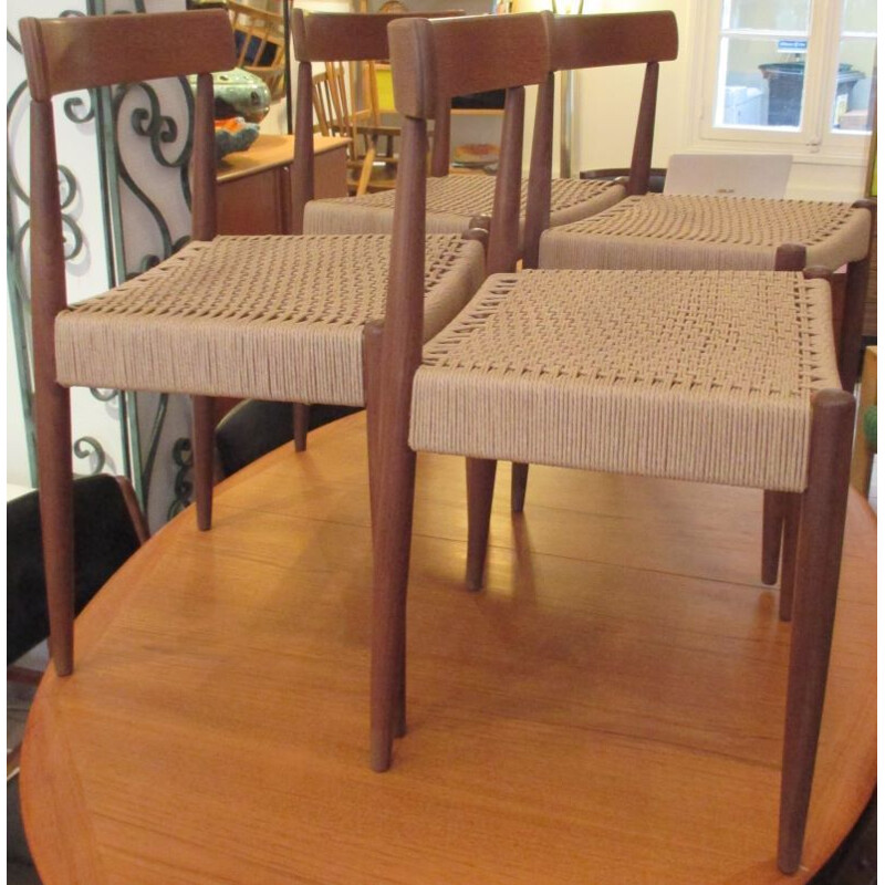 Set de 4 chaises vintage Mogens Kold
