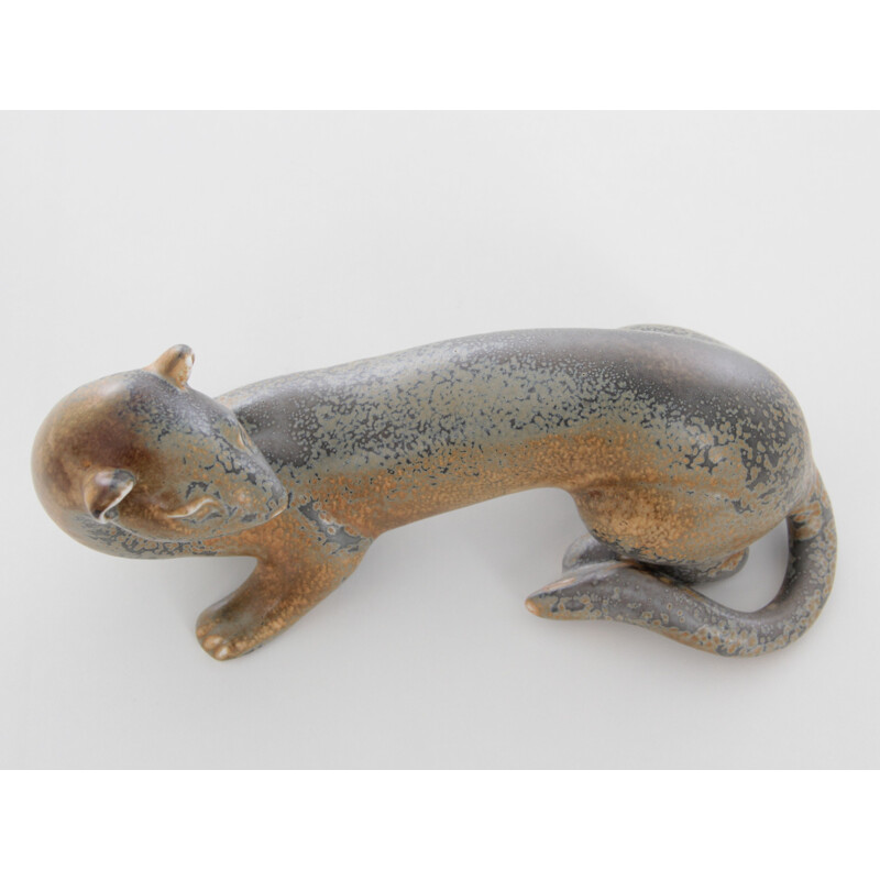 Scandinavian vintage ceramic ferret by Gunnar Nylund for Rorstrand