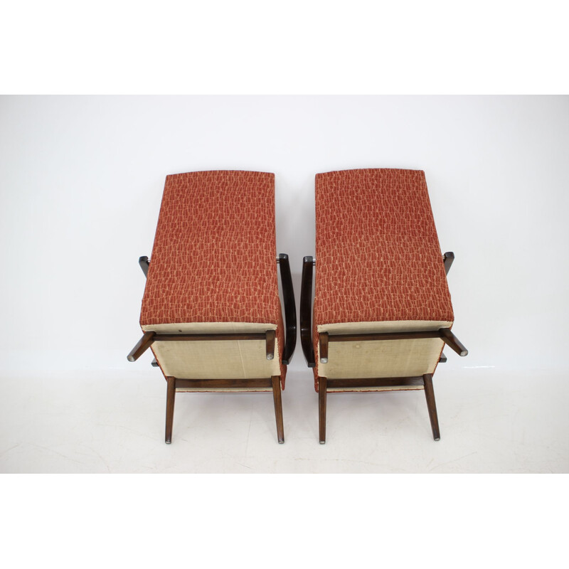 Pair of armchairs by Jindřich Halabala, 1950s