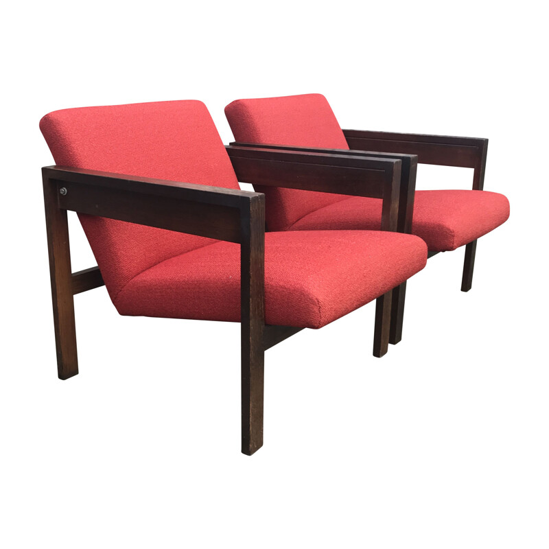 Paire de fauteuils SZ25 vintage de Hein Stolle pour t' Spectrum 1950