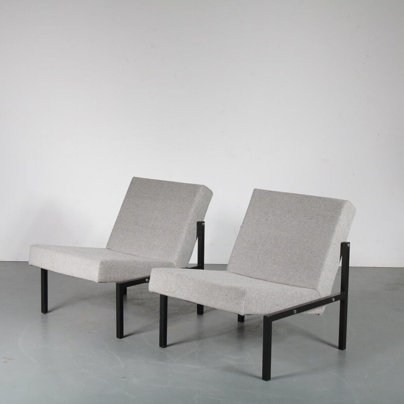 Vintage pair of Dutch armchairs by Martin VISSER, 1960s