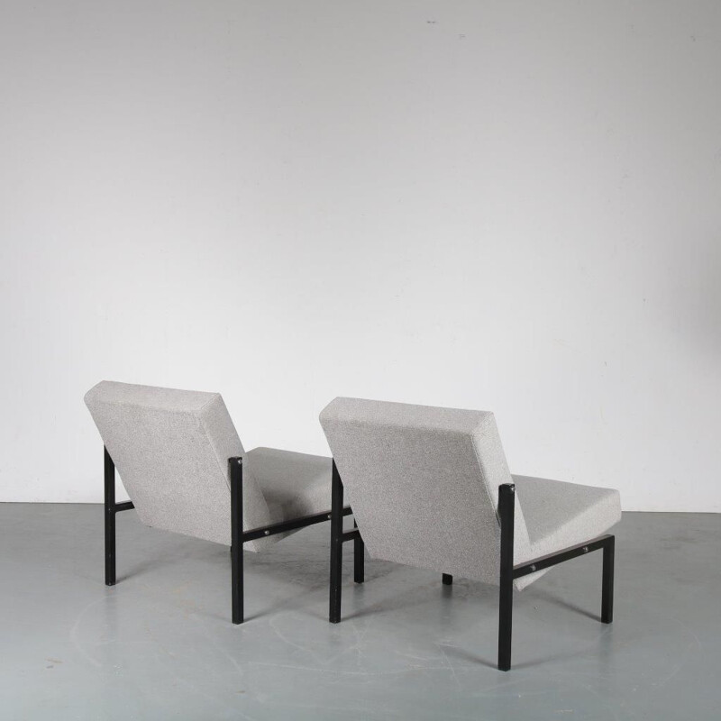 Vintage pair of Dutch armchairs by Martin VISSER, 1960s