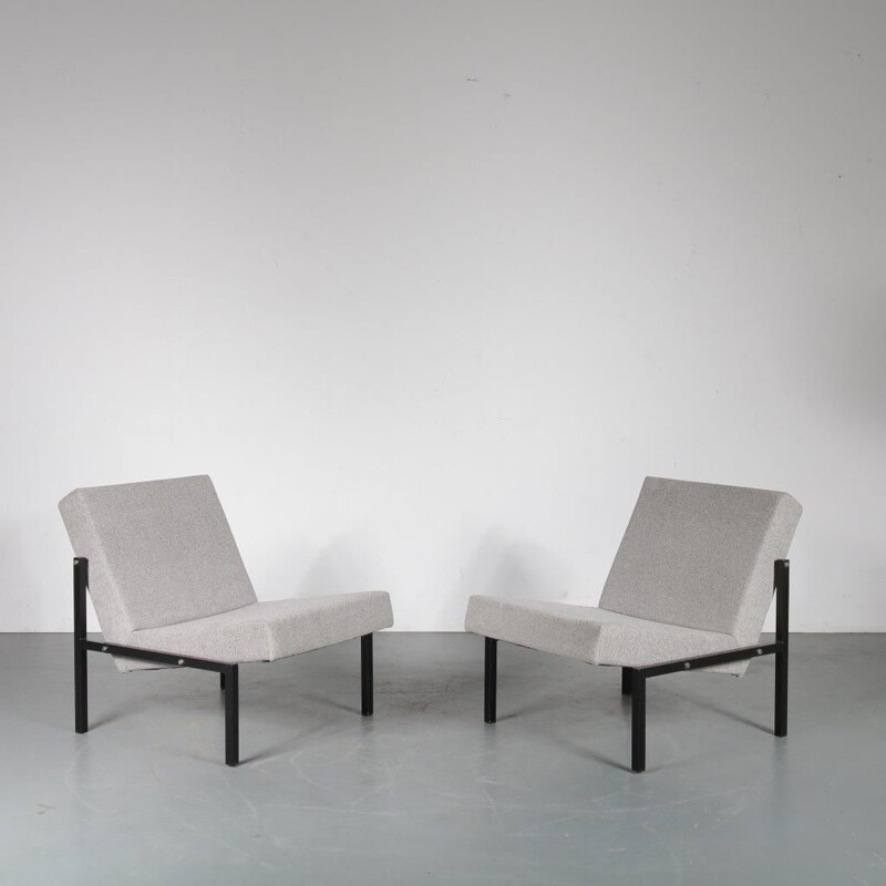 Vintage pair of Dutch armchairs by Martin VISSER, 1960s