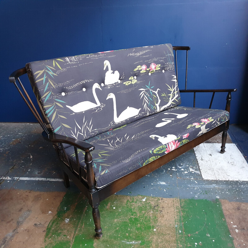 Vintage Stickback Sofa With Nina Campbell Upholstery