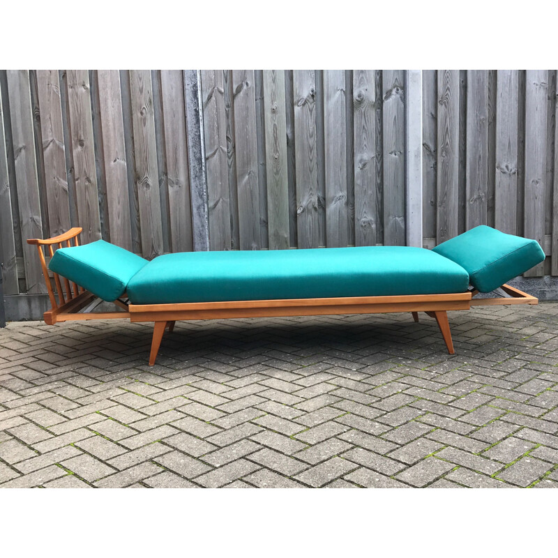 Vintage Extendable beech daybed by Wilhelm Knoll for Knoll Antimott, 1950s