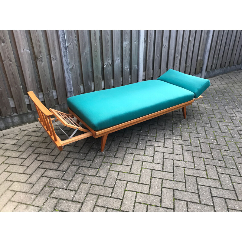 Vintage Extendable beech daybed by Wilhelm Knoll for Knoll Antimott, 1950s