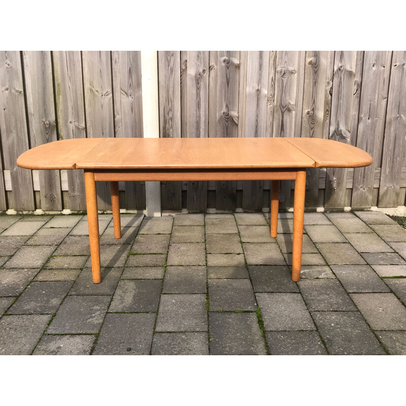 Vintage extendable oak coffee table GE8285 by Hans J. Wegner for Getama 1980