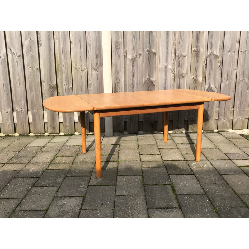 Vintage extendable oak coffee table GE8285 by Hans J. Wegner for Getama 1980