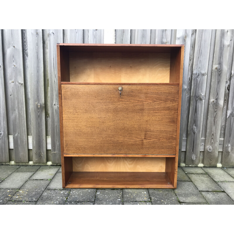 Vintage Large Walnut Wall-Mounted Cabinet by A.A. Patijn for Zijlstra Joure, 1950