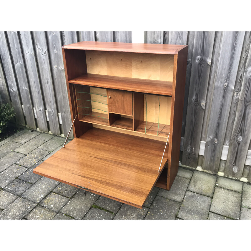 Vintage Large Walnut Wall-Mounted Cabinet by A.A. Patijn for Zijlstra Joure, 1950