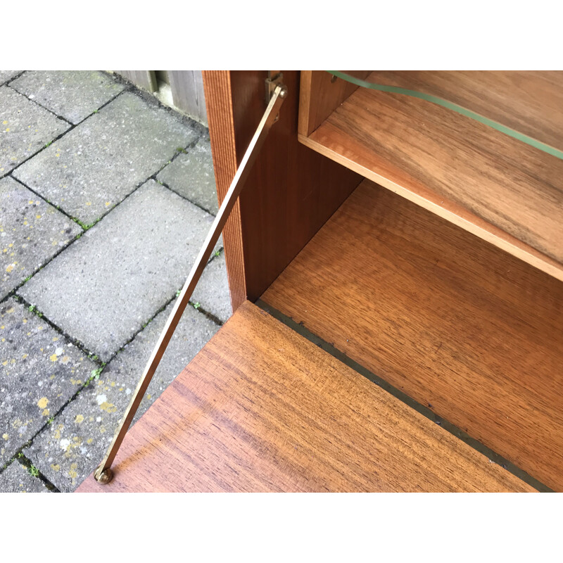 Vintage Large Walnut Wall-Mounted Cabinet by A.A. Patijn for Zijlstra Joure, 1950