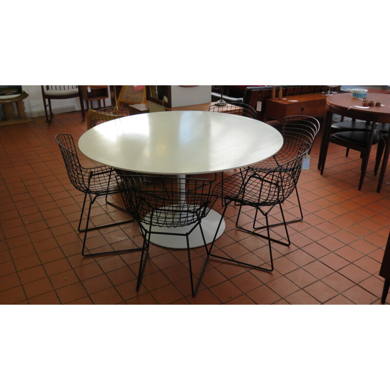 Table à repas blanche Knoll International en aluminium et formica, Eero SAARINEN - 1970