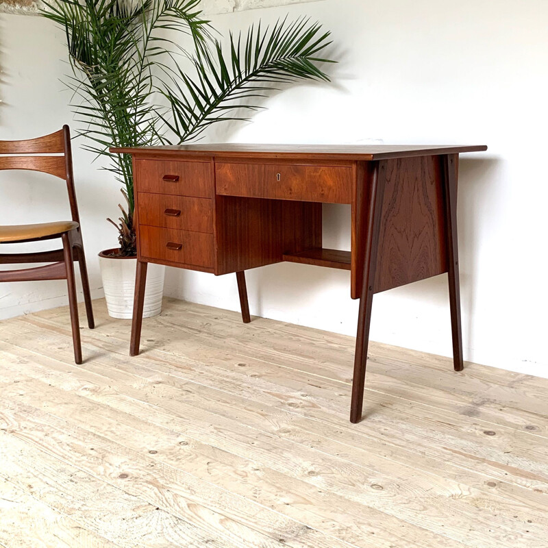 Vintage Scandinavian teak desk