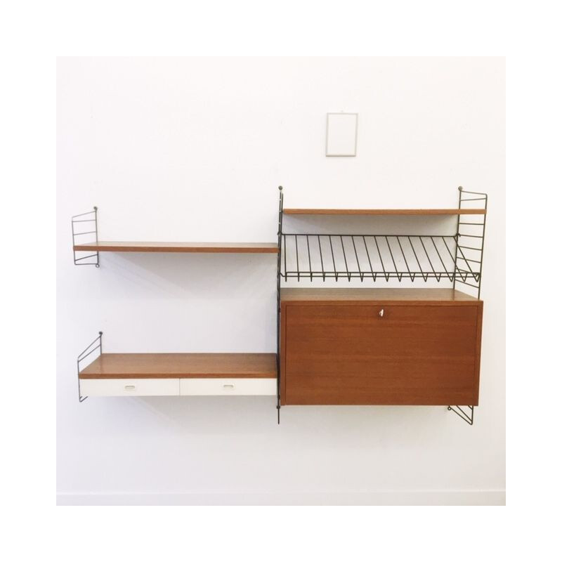 Vintage String Laddershelf wallrack, 1960