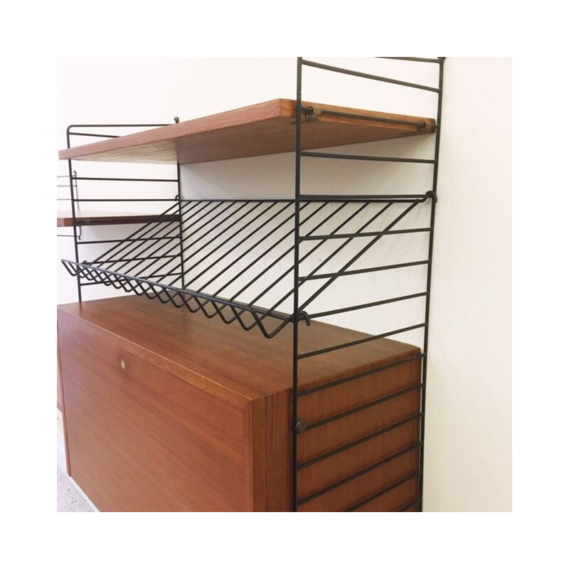 Vintage String Laddershelf wallrack, 1960