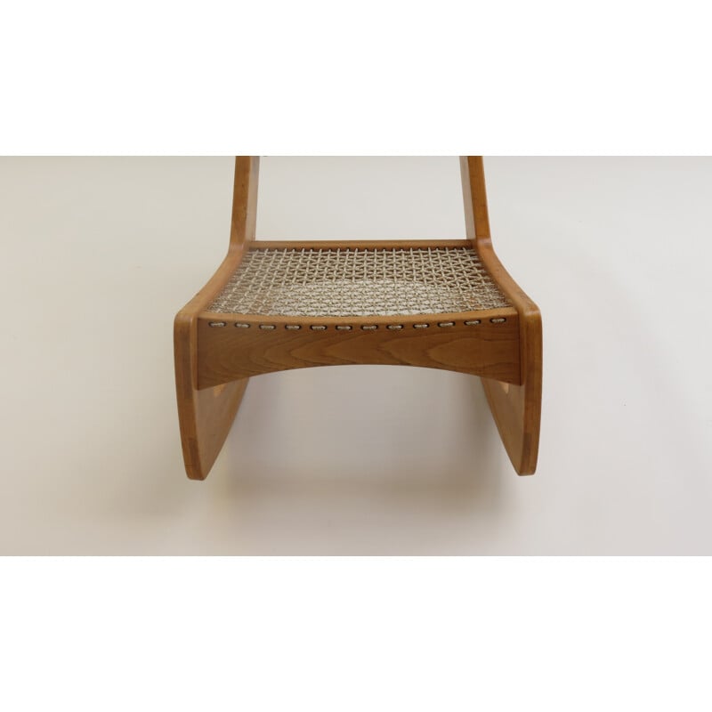 British ash rocking chair, Jeremy K. BROUN - 1970s