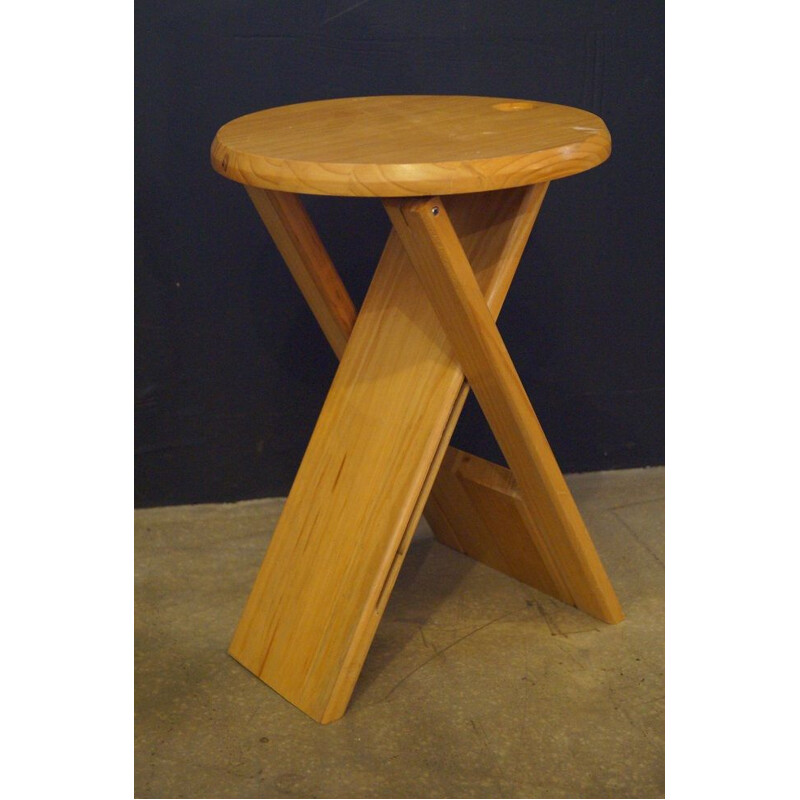 Tabouret vintage en bois pliable, 1970