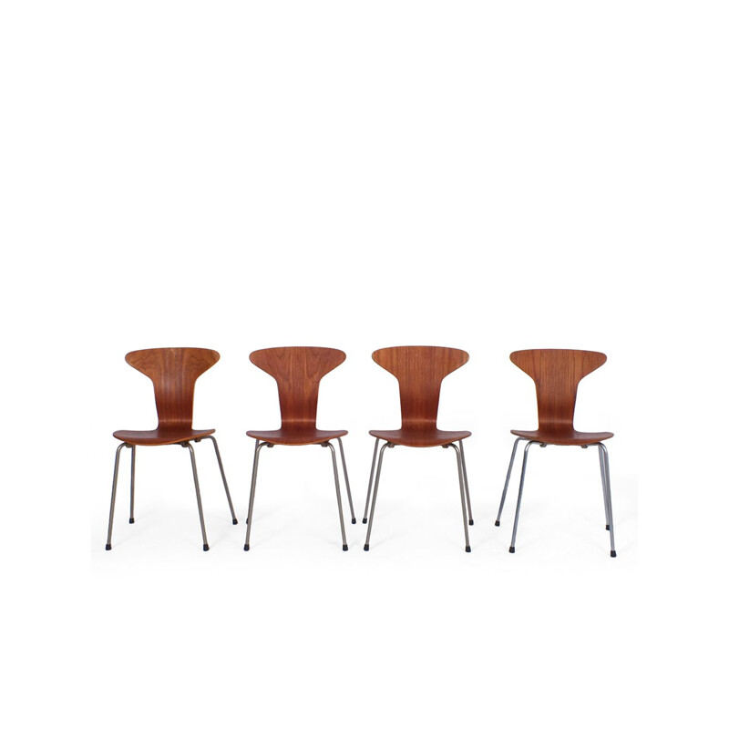 Set of 4 vintage Mosquito chairs by Arne Jacobsen for Fritz Hansen, 1955