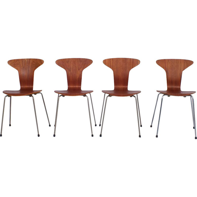 Set of 4 vintage Mosquito chairs by Arne Jacobsen for Fritz Hansen, 1955