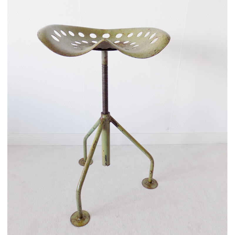 Tabouret de travail vintage rotatif cheval 1960