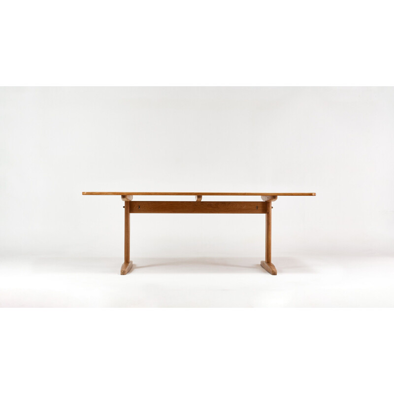 Vintage oak dining table, Børge Mogensen For C.M. Madsen. Denmark, C.1960