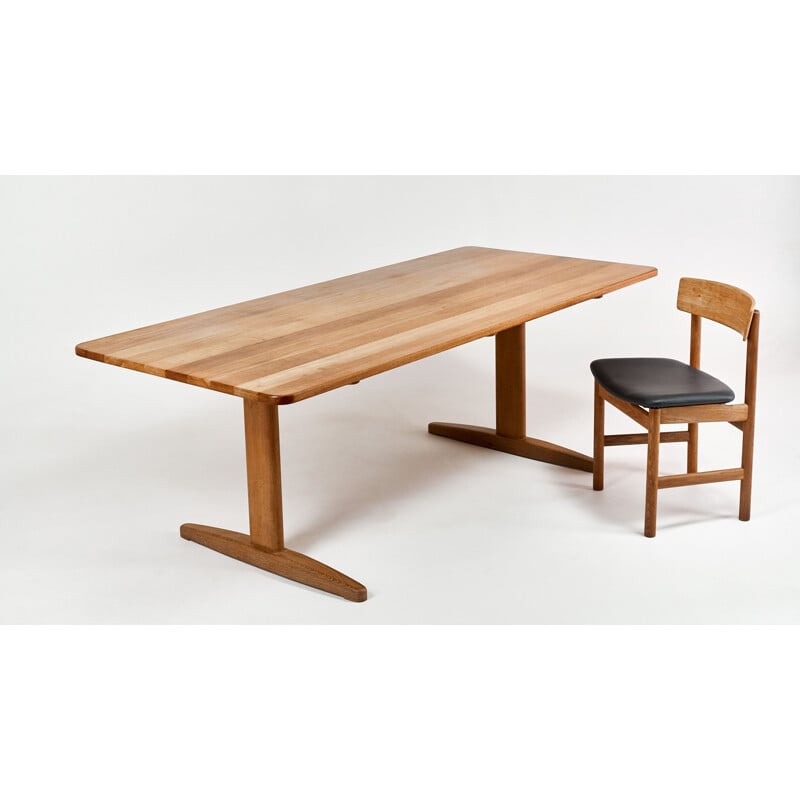 Vintage oak dining table, Børge Mogensen For C.M. Madsen. Denmark, C.1960