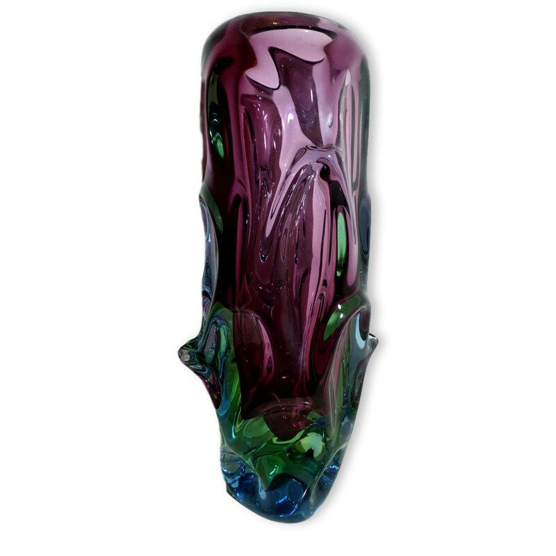 Grand vase en verre pour Skrdlovice de Jan Beranek 1960