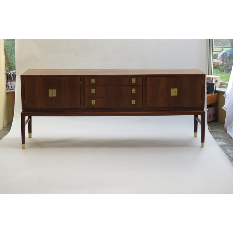 Danish sideboard in rosewood veneer and oak, Lysberg HANSEN and THERP - 1960s